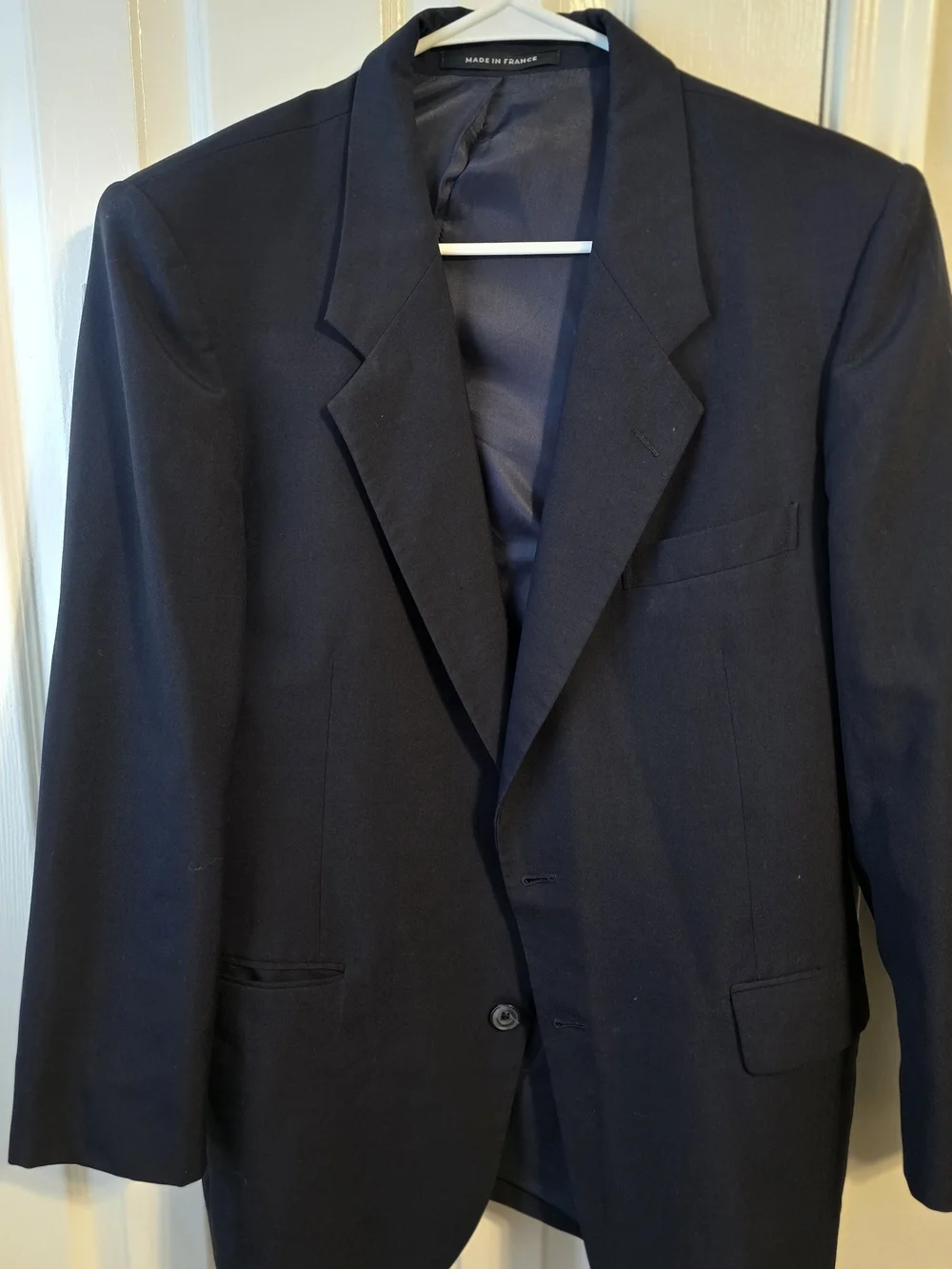 Vintage Yves Saint Laurent Men's Navy Single-Breasted Blazer